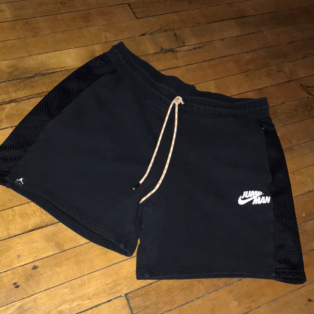Jordan Black Men’s Athletic Shorts with Mesh‎ Panels